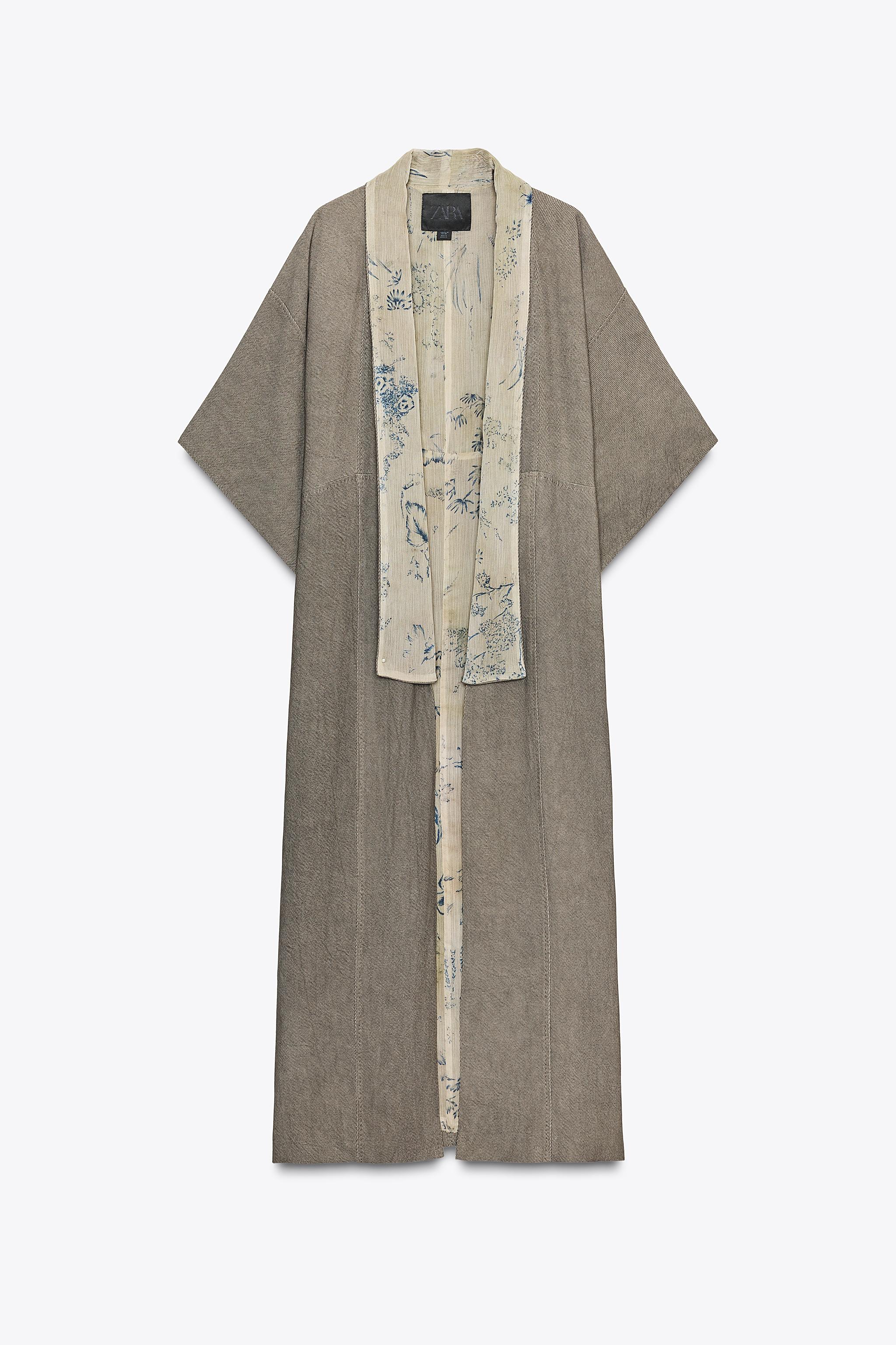 ZARA ベルト付きキモノジャケット 5427/824 BELTED KIMONO JACKET - Dark pink | ZARA United States