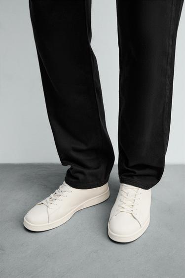 TENNIS EN CUIR - Blanc de Zara - Image 2