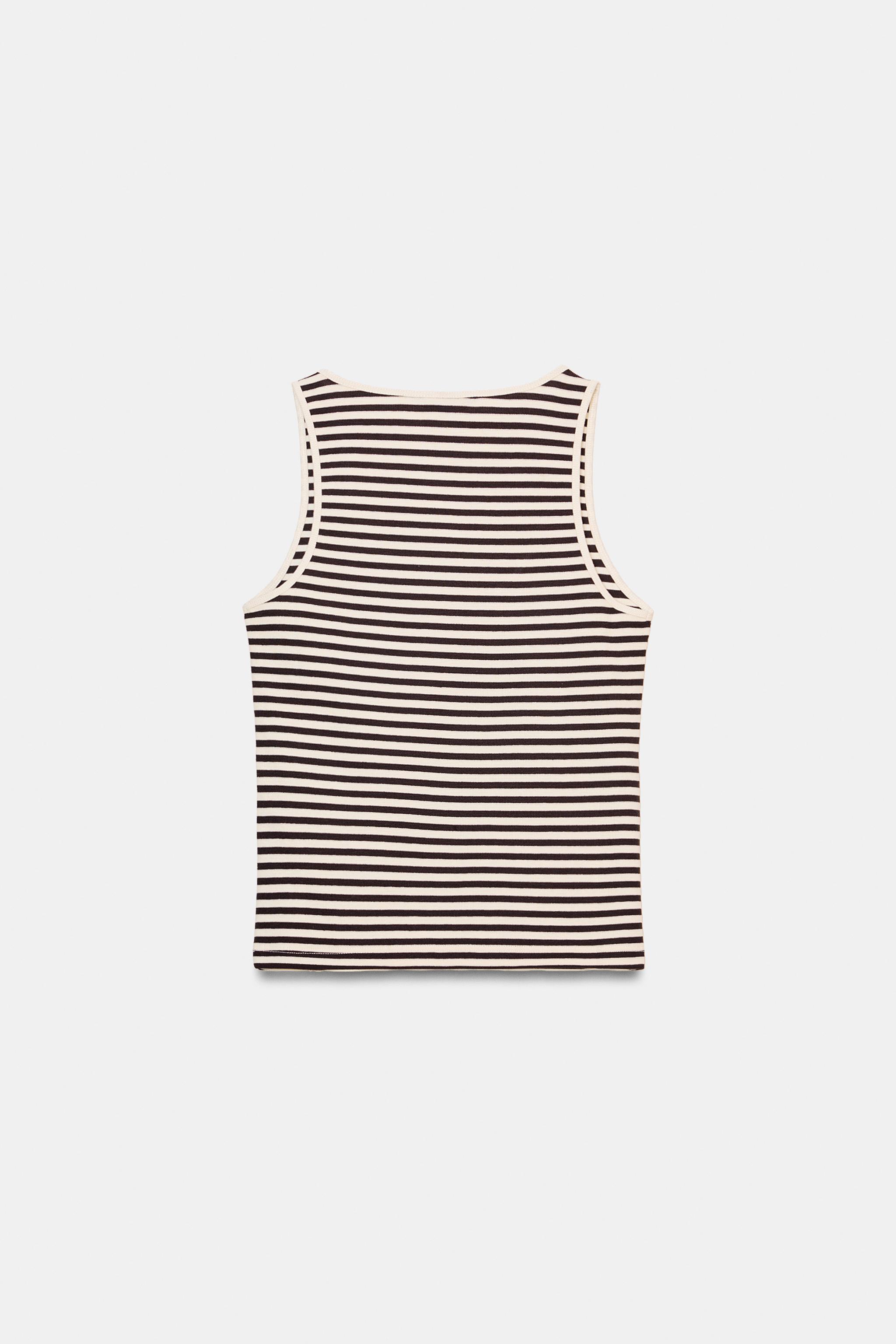 STRIPED SLEEVELESS TOP