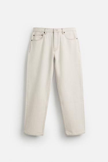 Zaras JEANS STRAIGHT FIT REGULAR - Naturfärg