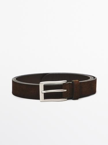 Zara Plush nappa leather belt - Khaki