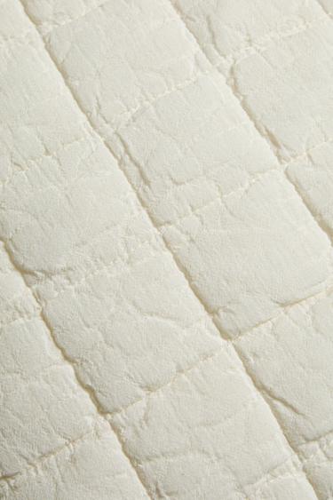 CUSHION COVER FOR QUILTS WITH SQUARES - Oyster-white by Zara - Image 5