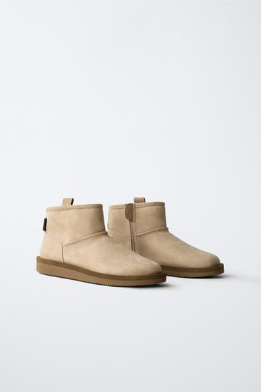 BOTIN PELO - Marrón Arena de Zara