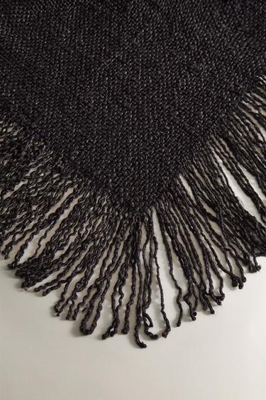 FRINGED THROW - Black by Zara - Image 1