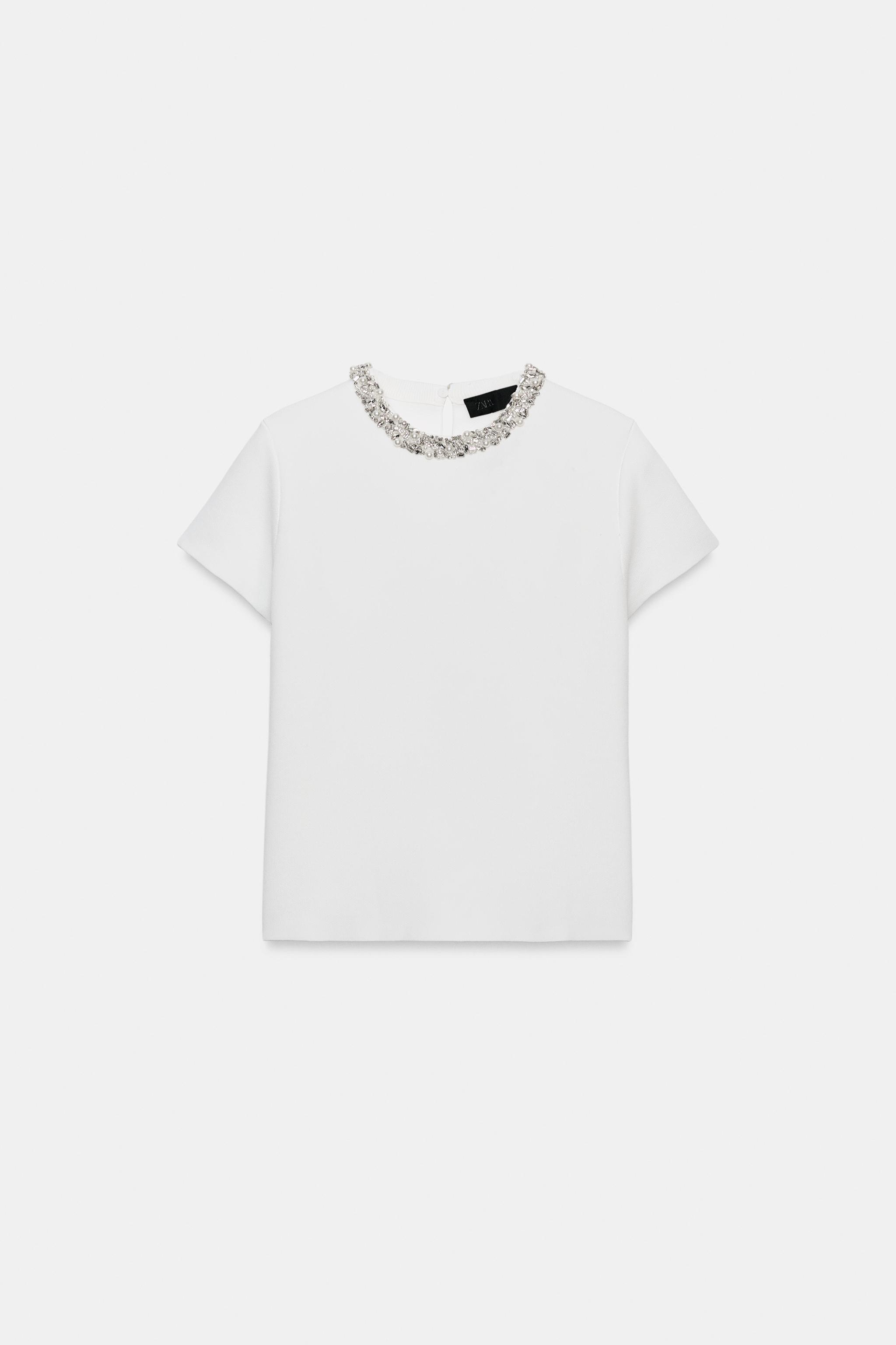 Женские свитеры Zara JEWEL BEAD KNIT TOP — фото 7