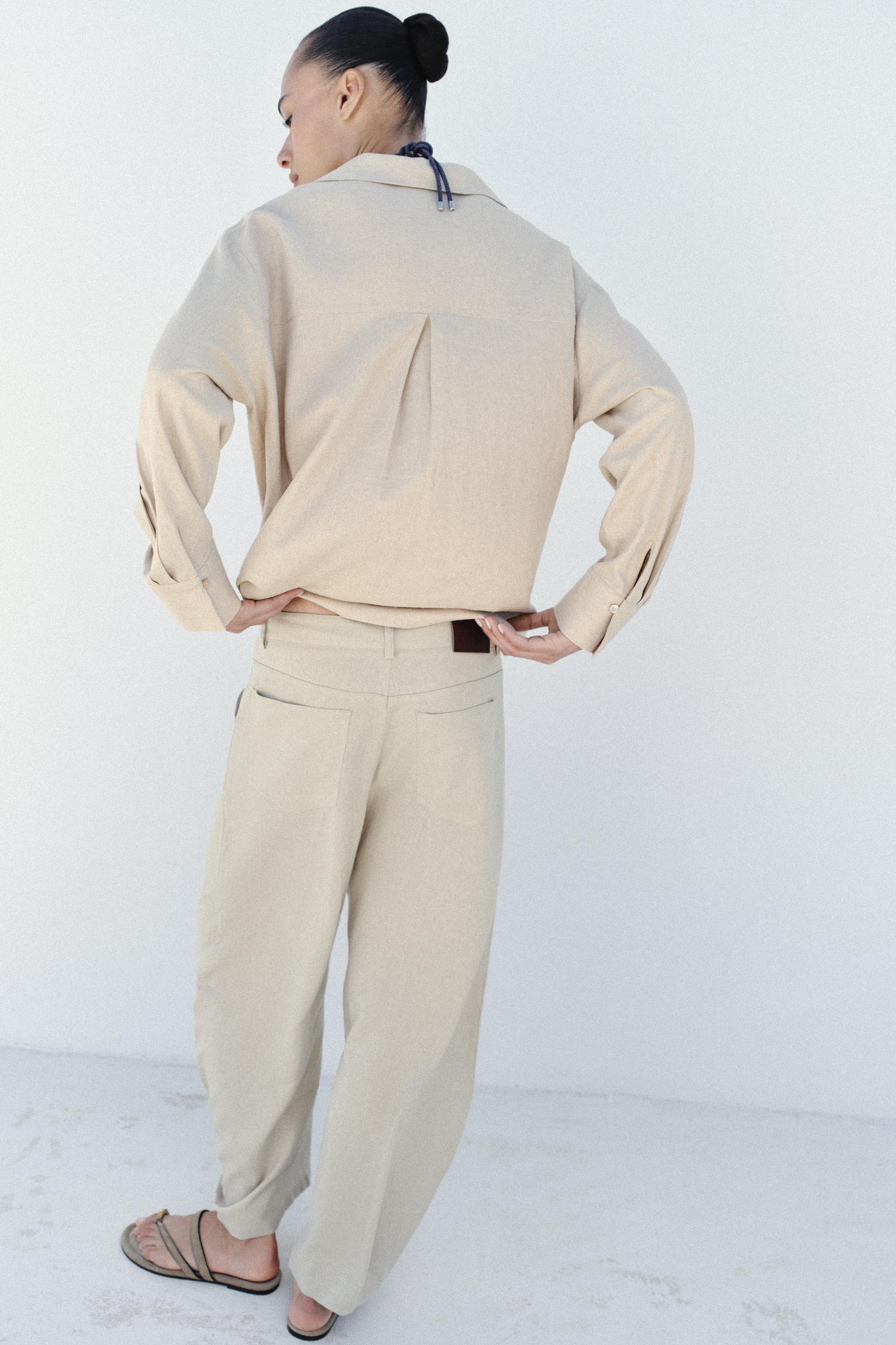 LINEN BALLOON PANTS