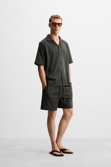 BERMUDES ESTRUCTURA JACQUARD - Gris antracita de Zara