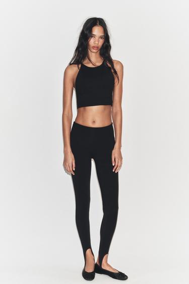 STRETCH FUSEAU LEGGINGS - Black by Zara