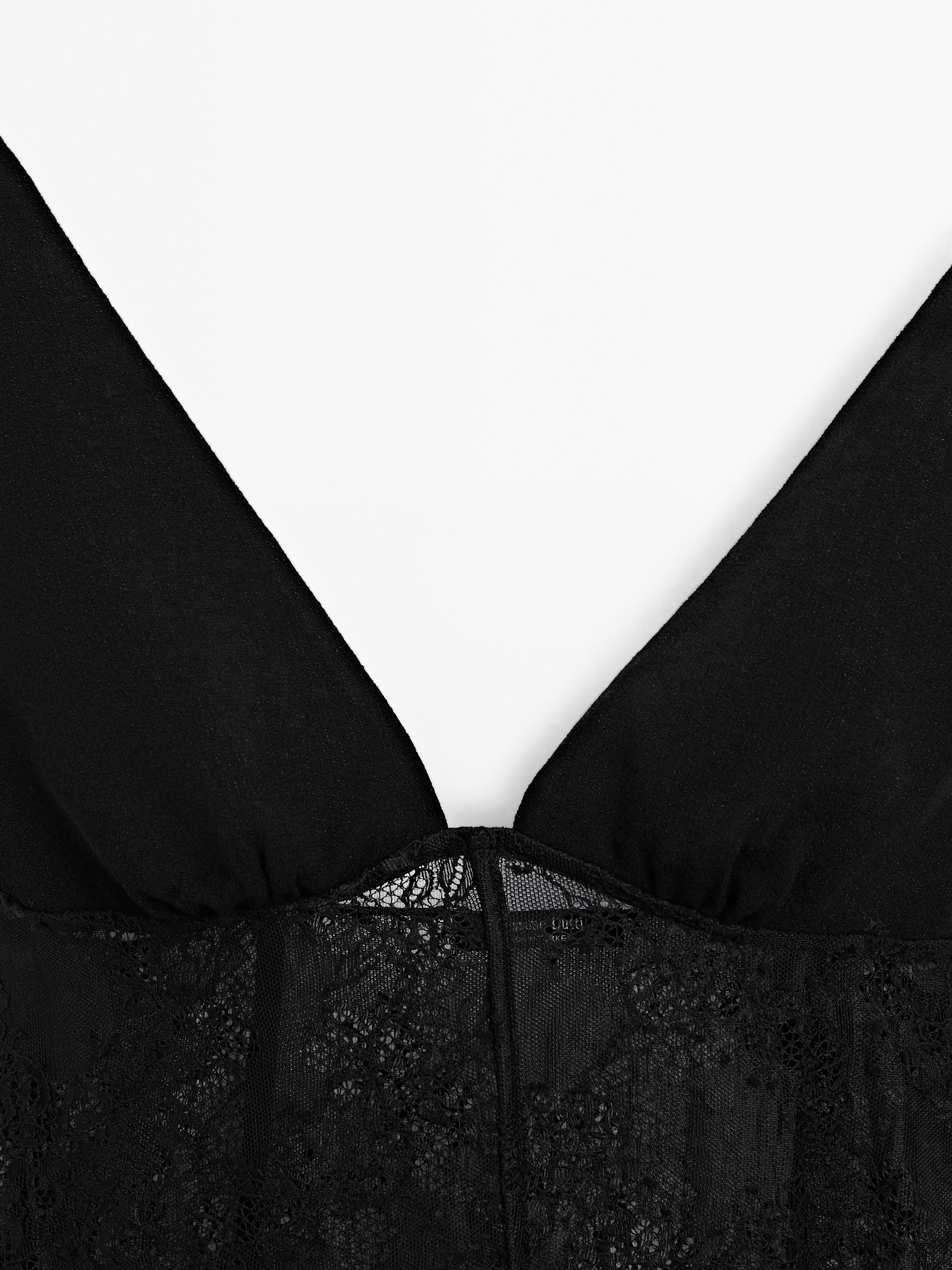 Strappy lace camisole top - Black | ZARA United States Strappy lace camisole top - Black | ZARA United States
