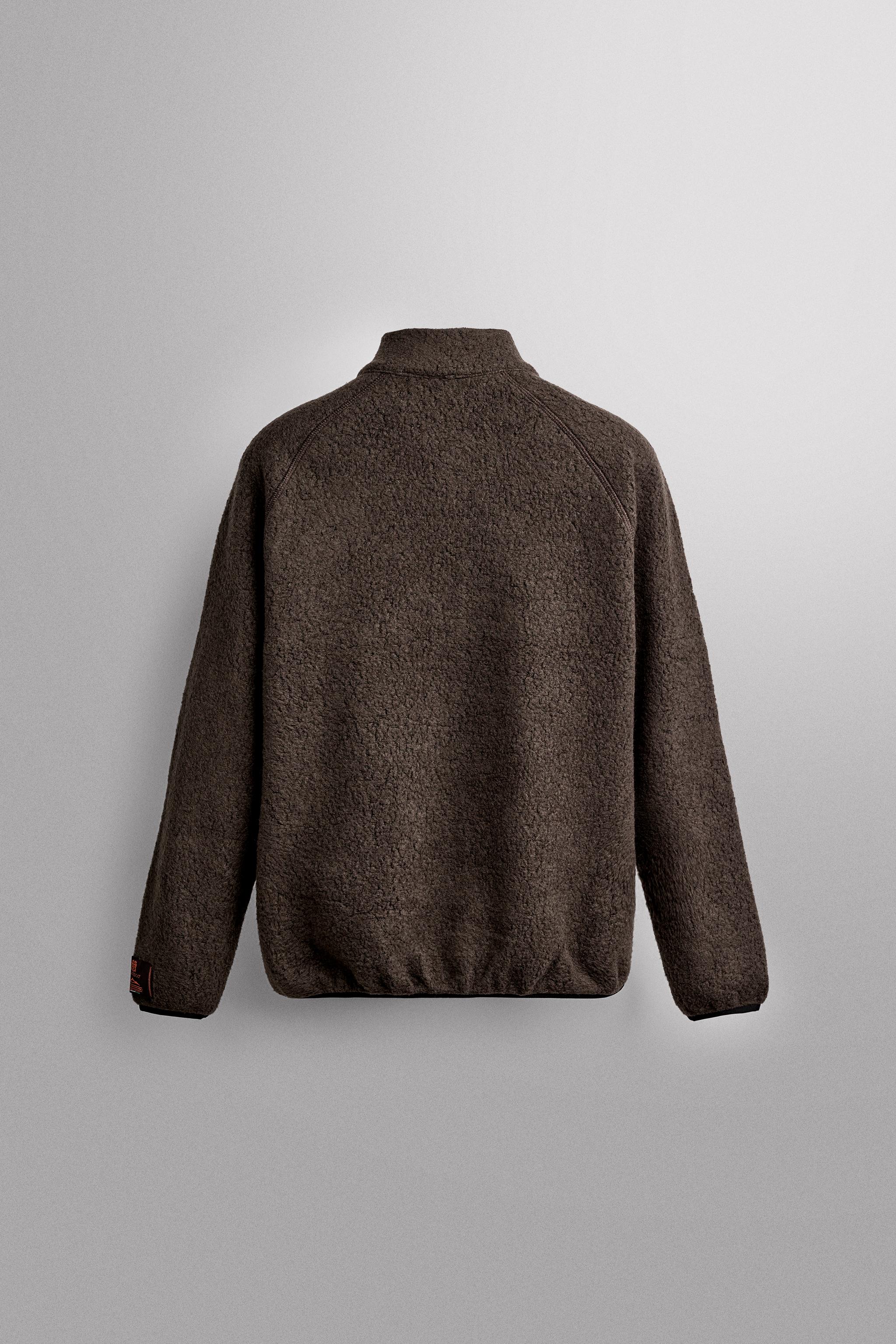 MANTECO® WOOL BLEND FLEECE SWEATSHIRT - Brown | ZARA United States