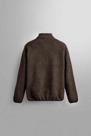 MANTECO® WOOL-BLEND FLEECE JACKET — Brown 2