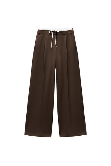 WIDE-LEG TROUSERS WITH DOUBLE WAISTBAND
