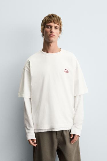 Zara PHOTOGRAPHIC PRINT T-SHIRT - Oyster-white