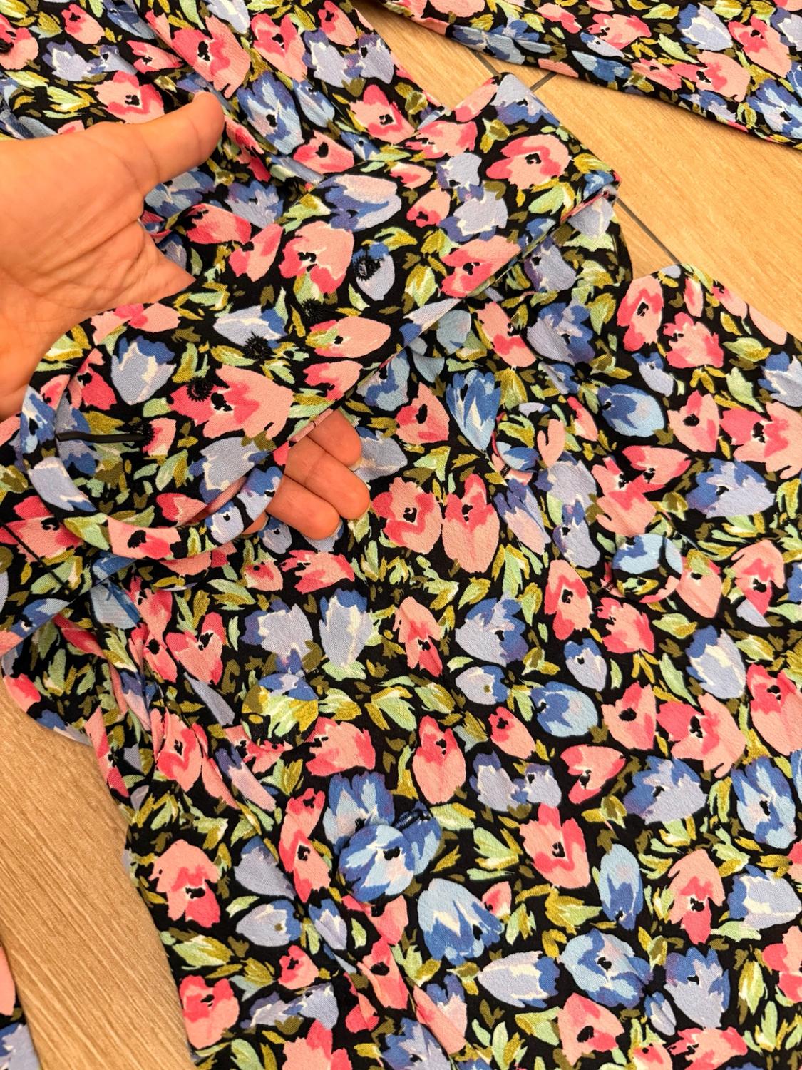 PRINTED DRESS WITH BELT - Image 7