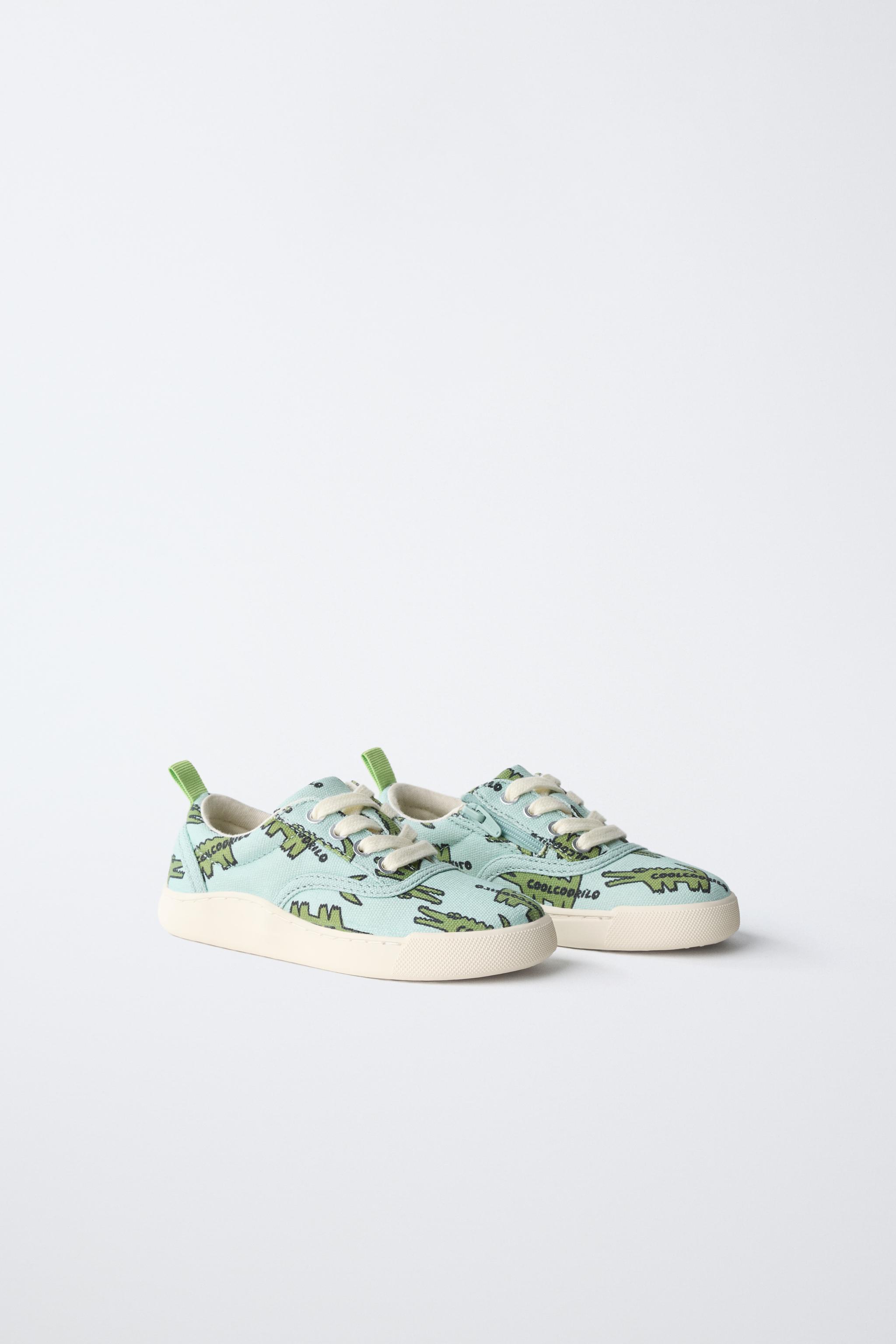Детские кроссовки Zara CROCODILE PRINT SNEAKERS — фото 2