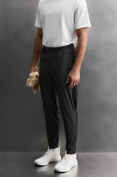 מכנסיים טכניים colour block - אפור פחם של Zara