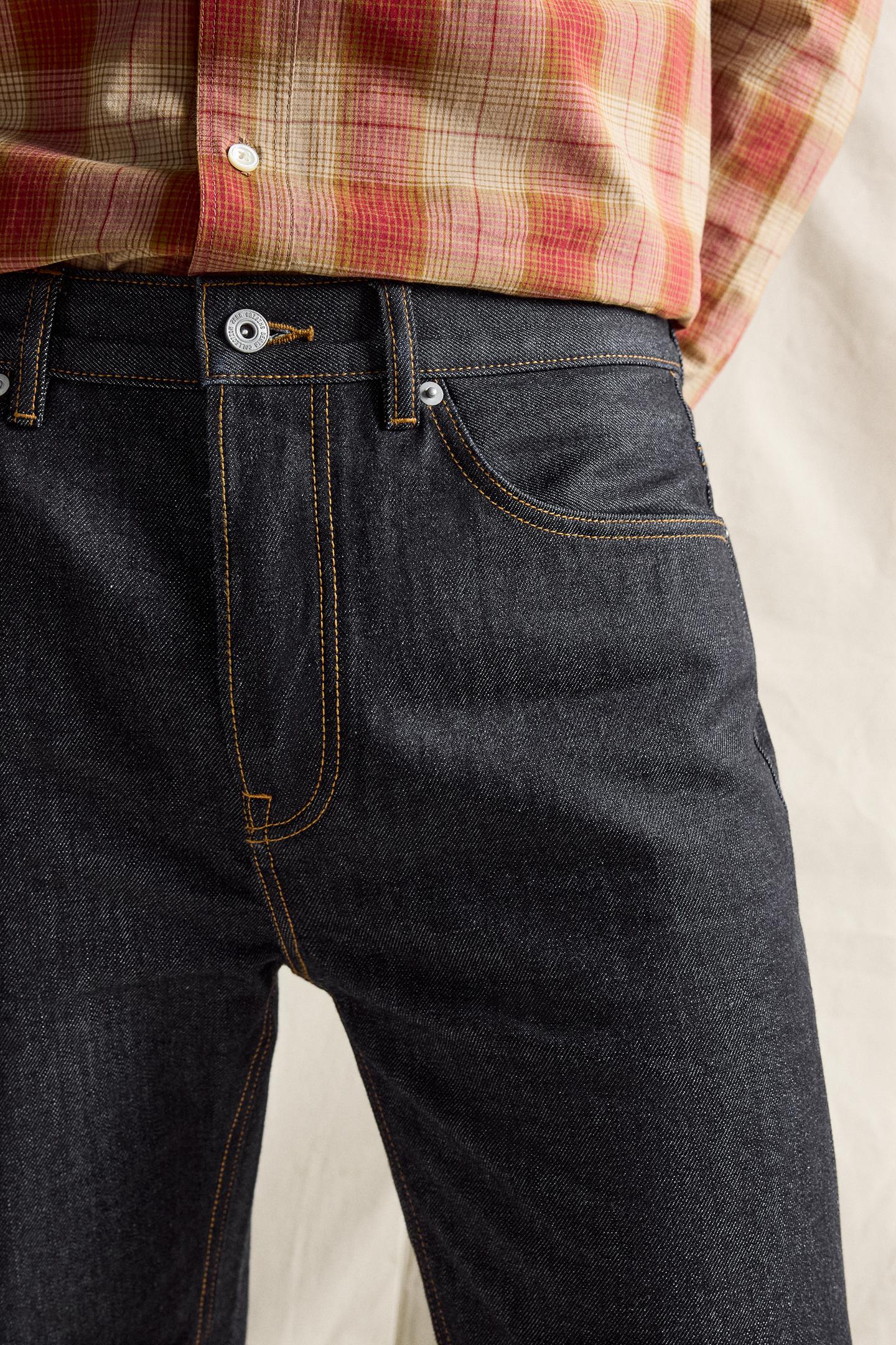 Мужские джинсы Zara Straight-Fit, цвет: Индиго — фото 6