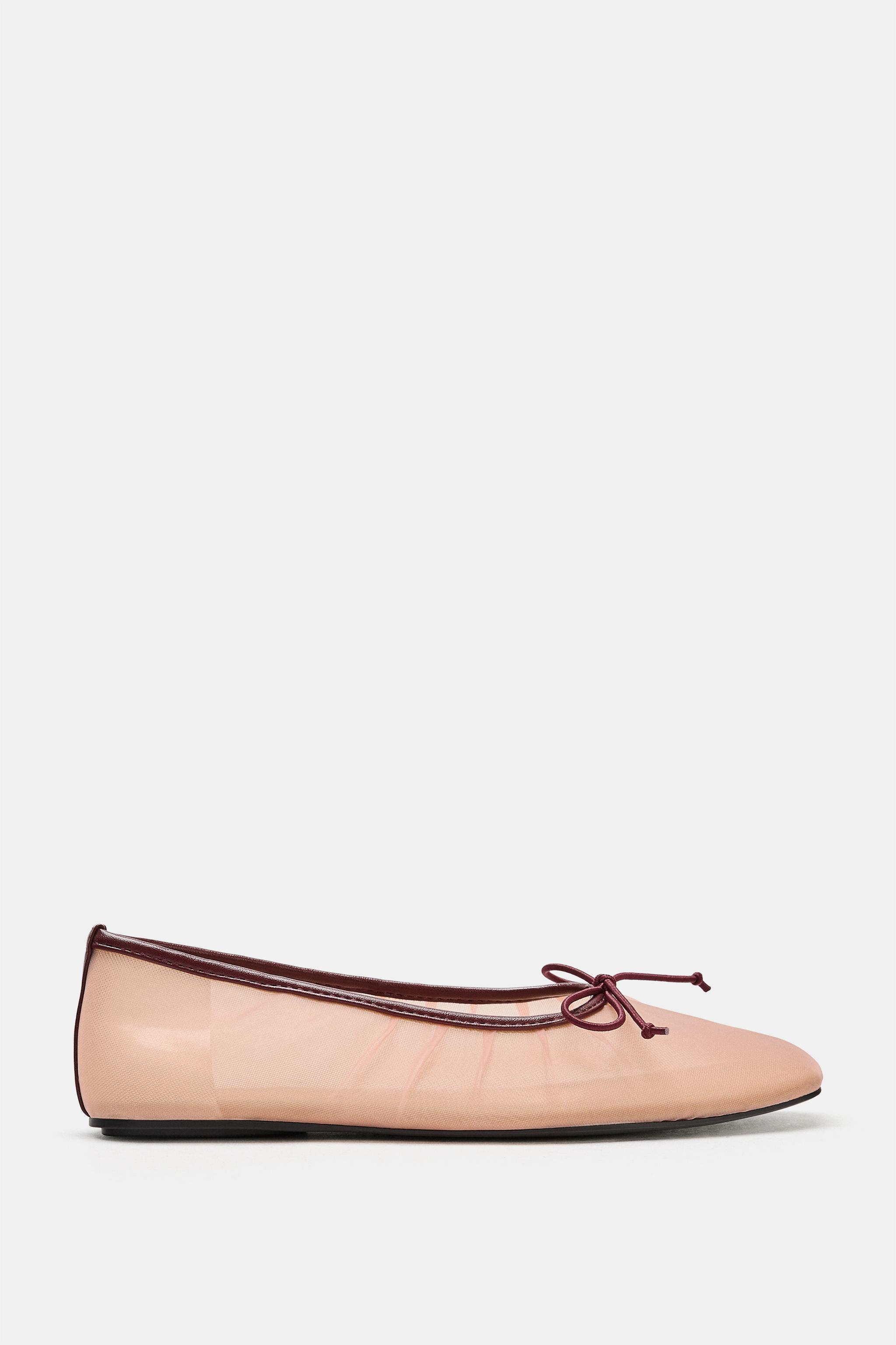 Обувь Zara MESH BOW BALLET FLATS — фото 2