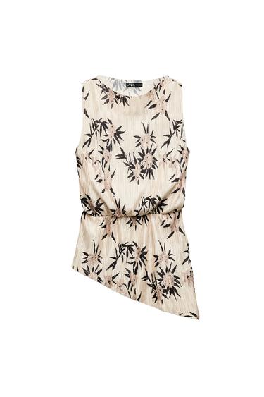 ASYMMETRIC PLEATED TOP