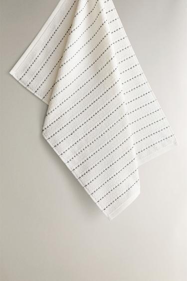 TORCHON DE CUISINE COTON ÉPONGE - noir/jaune de Zara