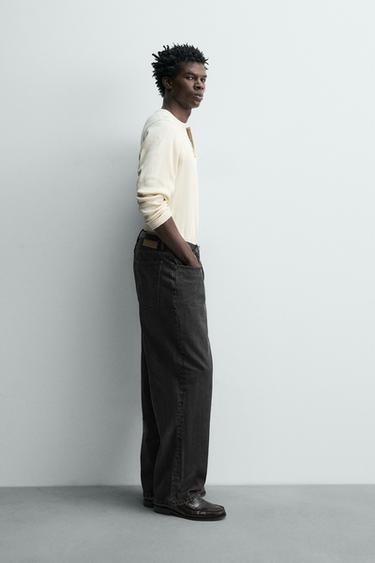 BAGGY FIT JEANS - Charcoal by Zara - Image 3