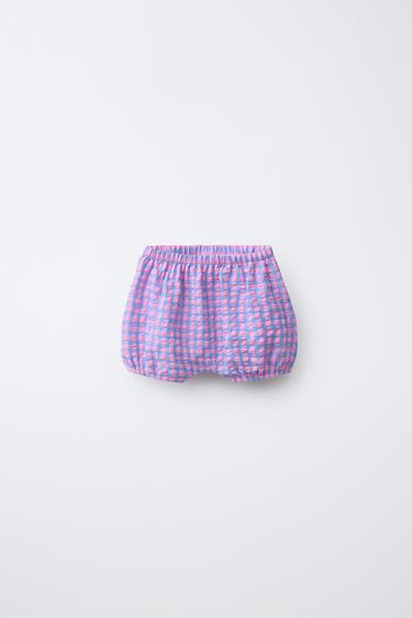 BLOOMER CUADRO VICHY - Rosa / Lila de Zara