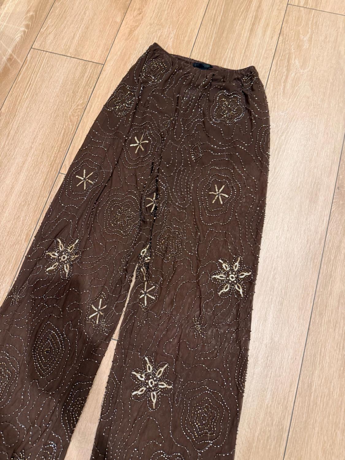 BEADED SEQUIN TROUSERS - Image 3