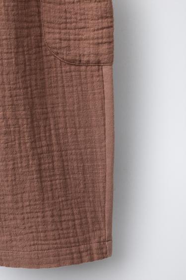 TROUSERS WITH TEXTURED DETAIL - Dusty pink by Zara - Image 3