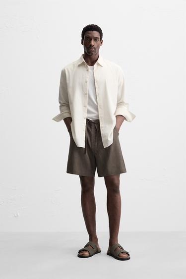 Pantalon Chino Beige Short Chino Homme Zara Men´s Beige Shorts