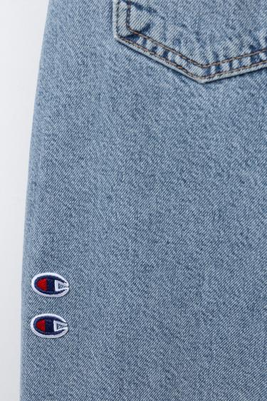CHAMPION ® X ZARA BARREL JEANS - Blue by Zara - Image 4