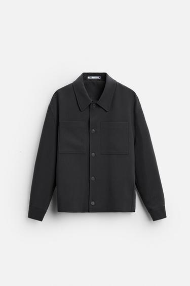 BOXY FIT OVERSHIRT - Grey by Zara