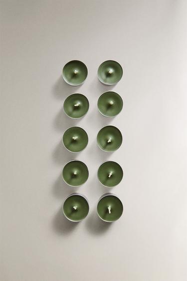 Zara PACK OF BASILICUM SCENTED TEALIGHT CANDLES (PACK OF 8) - Mint