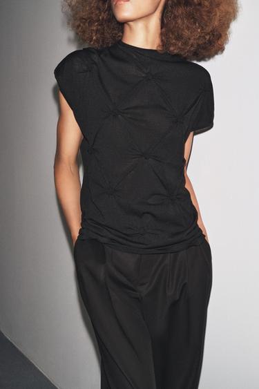 TOP EN MAILLE NŒUDS - Noir de Zara - Image 3