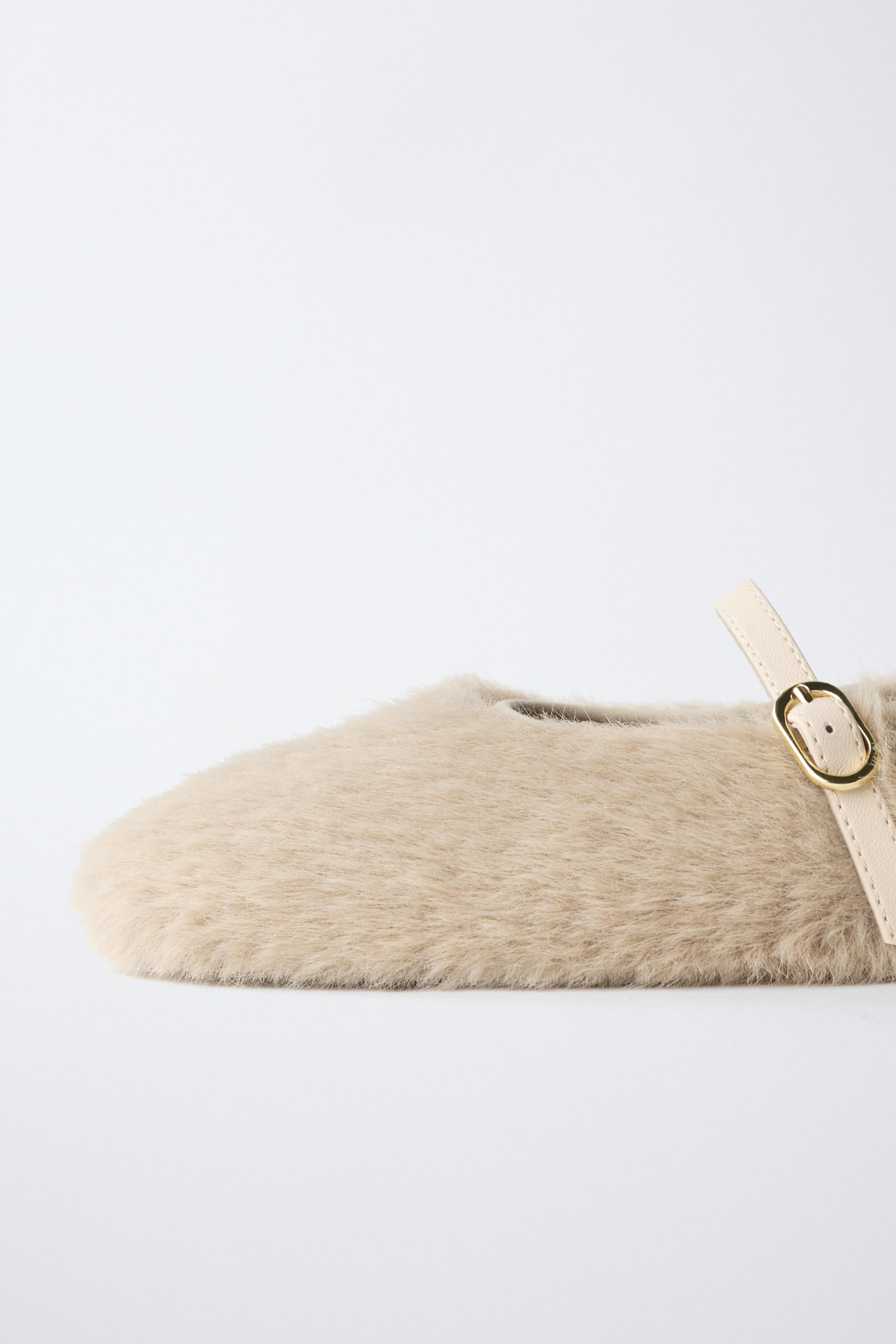 BALLERINES EFFET FOURRURE