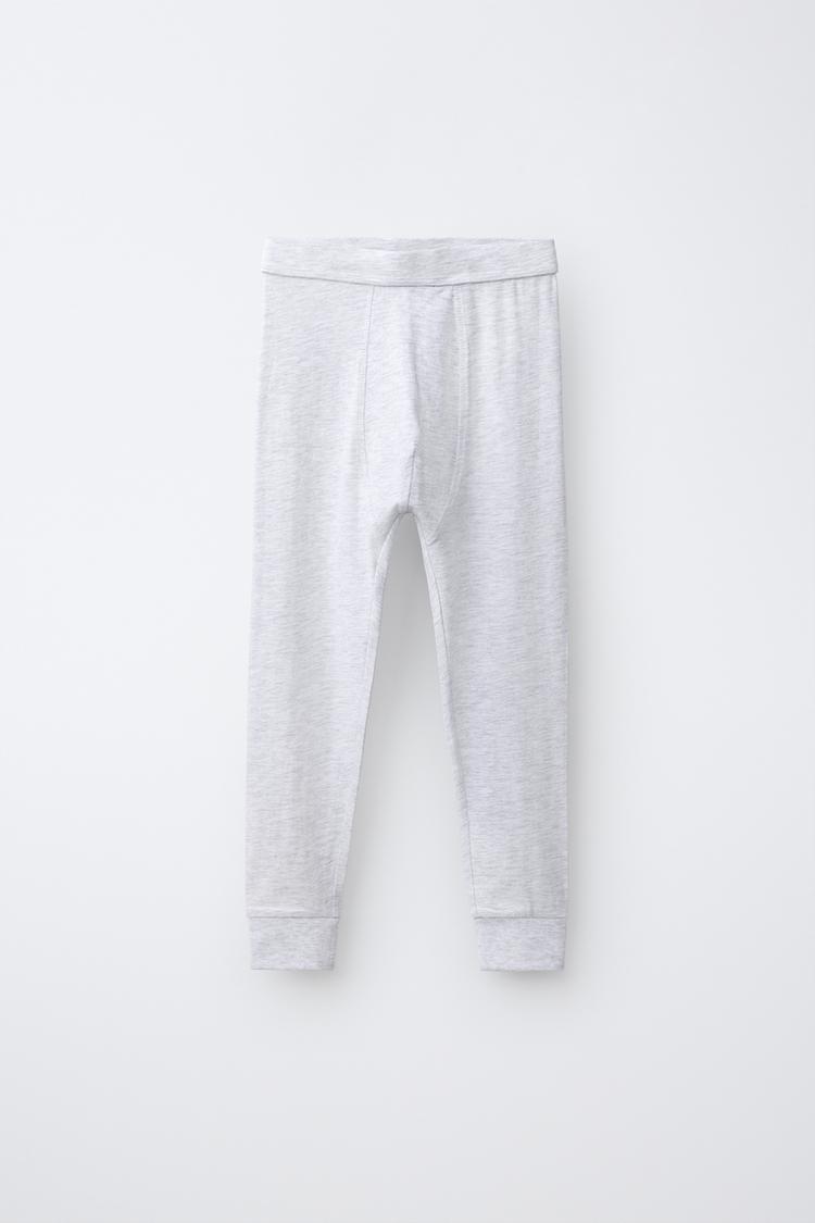 6-14 YEARS/ SOLID LONG BOXER BRIEFS — Gray marl