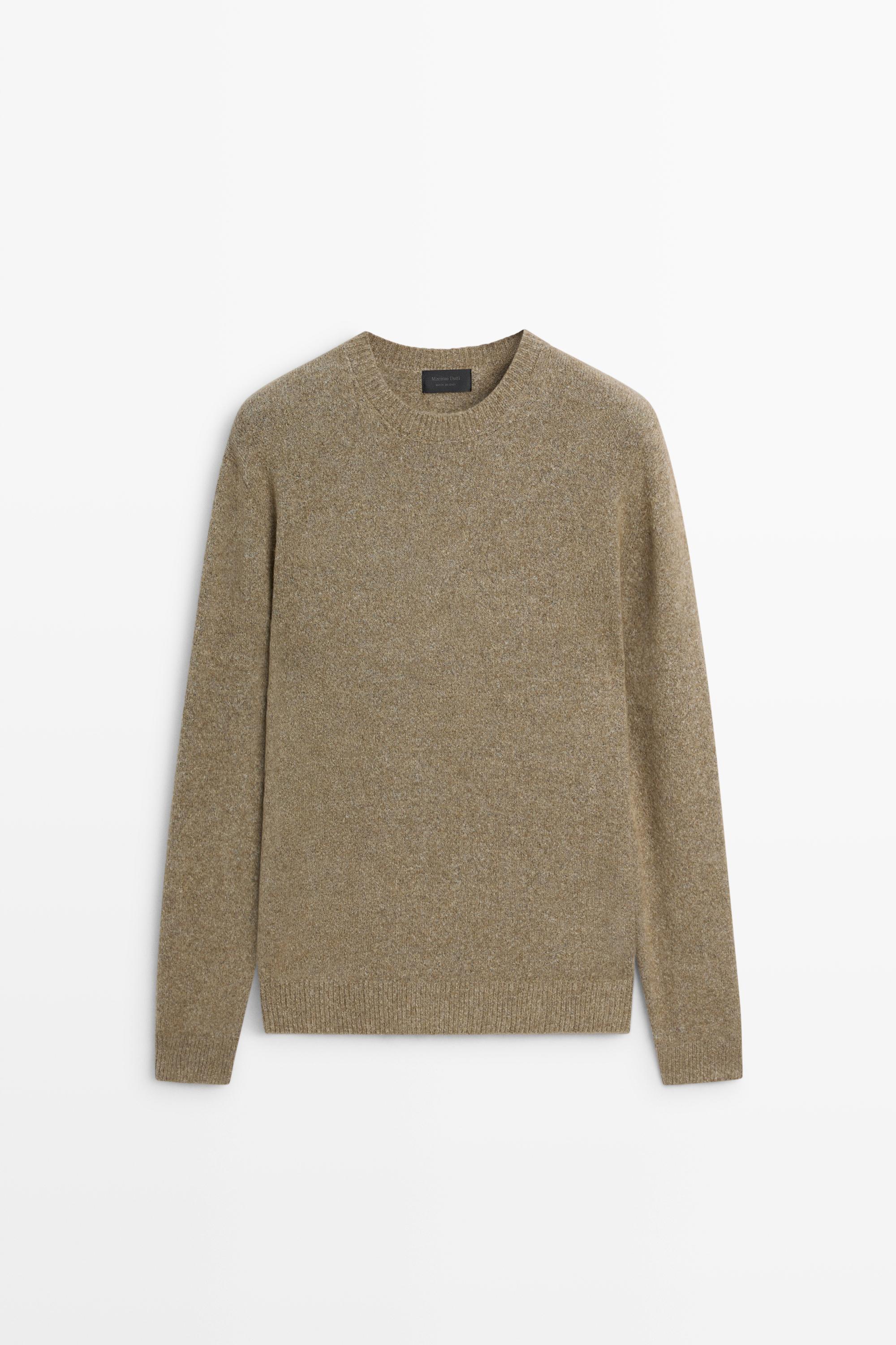 Pull en maille coton, col rond