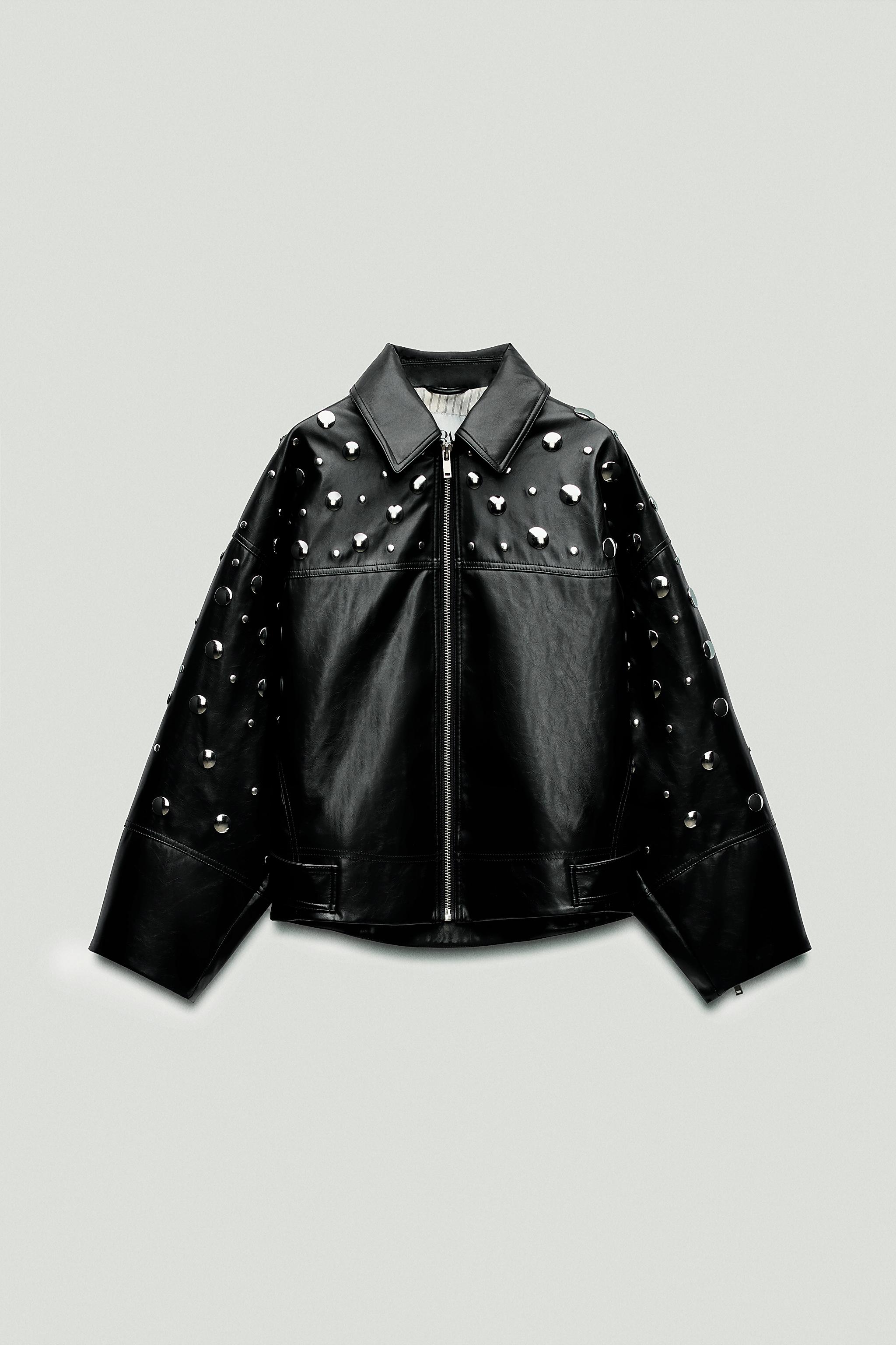 Brillos Zara Cazadora Flecos Zara Negra Sobrecamisa Flecos