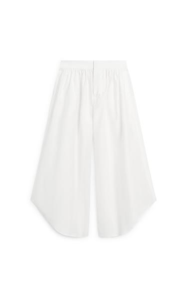 Zara Culottes with pleated details - LIMITED EDITION - Oyster-white