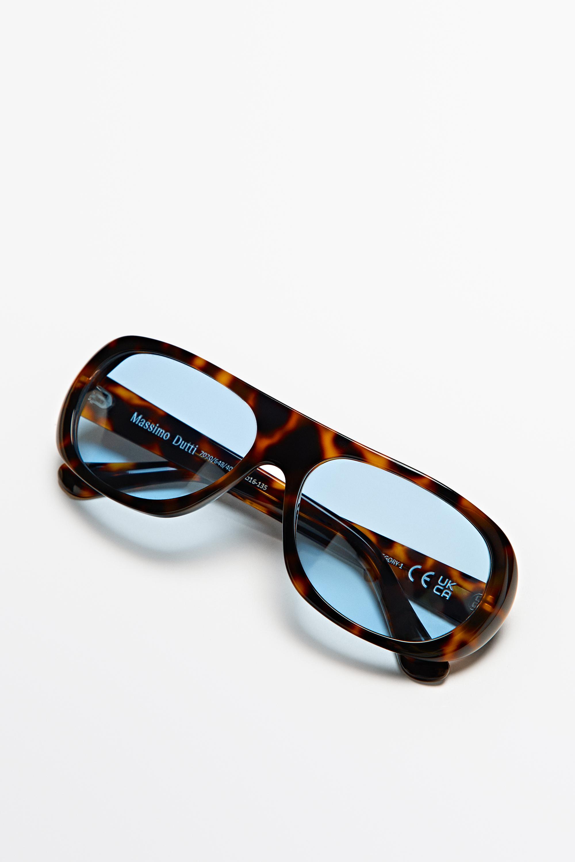 Lunettes de soleil larges effet écaille