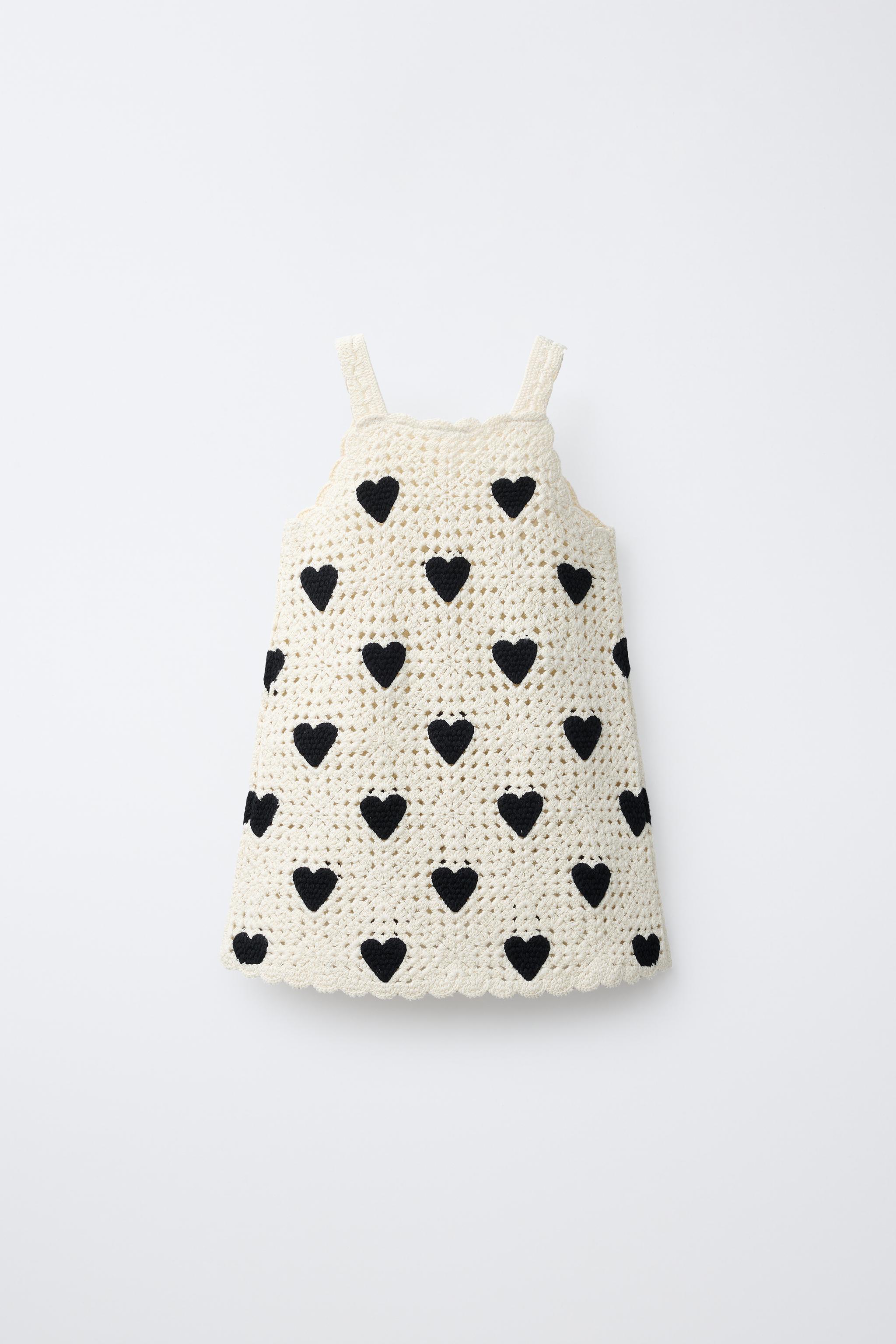 CROCHET KNIT HEART DRESS