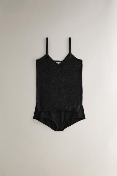 SHORT LAINE ET SOIE - Gris de Zara - Image 3