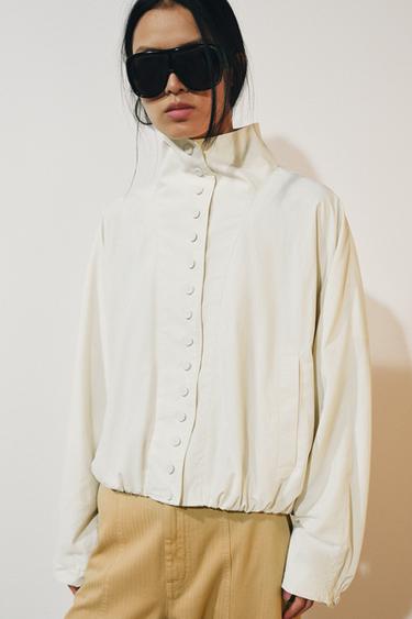 НЕЙЛОНОВА КУРТКА ZW COLLECTION - Сіровато-бежевий колір Zara