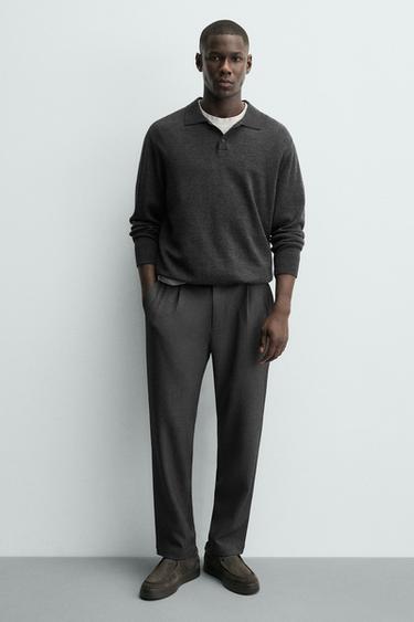 LEATHER MOC TOE SHOES - Grey by Zara - Image 0