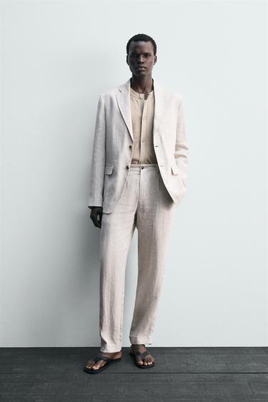 PANTALONS DE VESTIT 100% LLI - Sorra de Zara