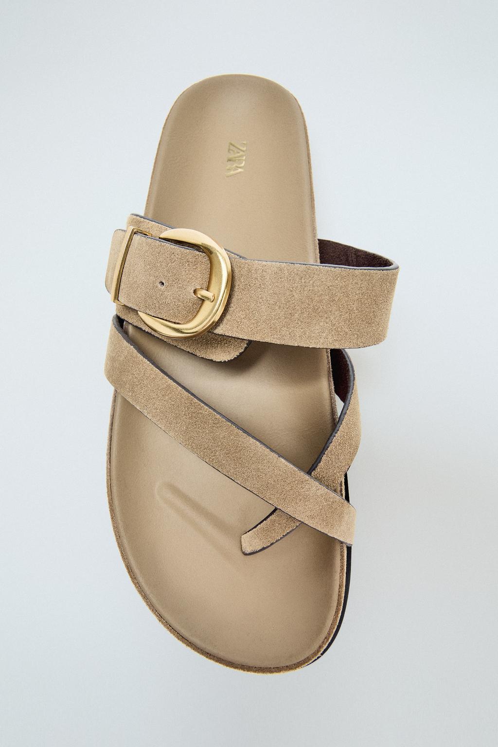 LEATHER BUCKLE SANDALS