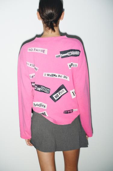SEX PISTOLS LONG SLEEVE T-SHIRT - Pink by Zara - Image 3