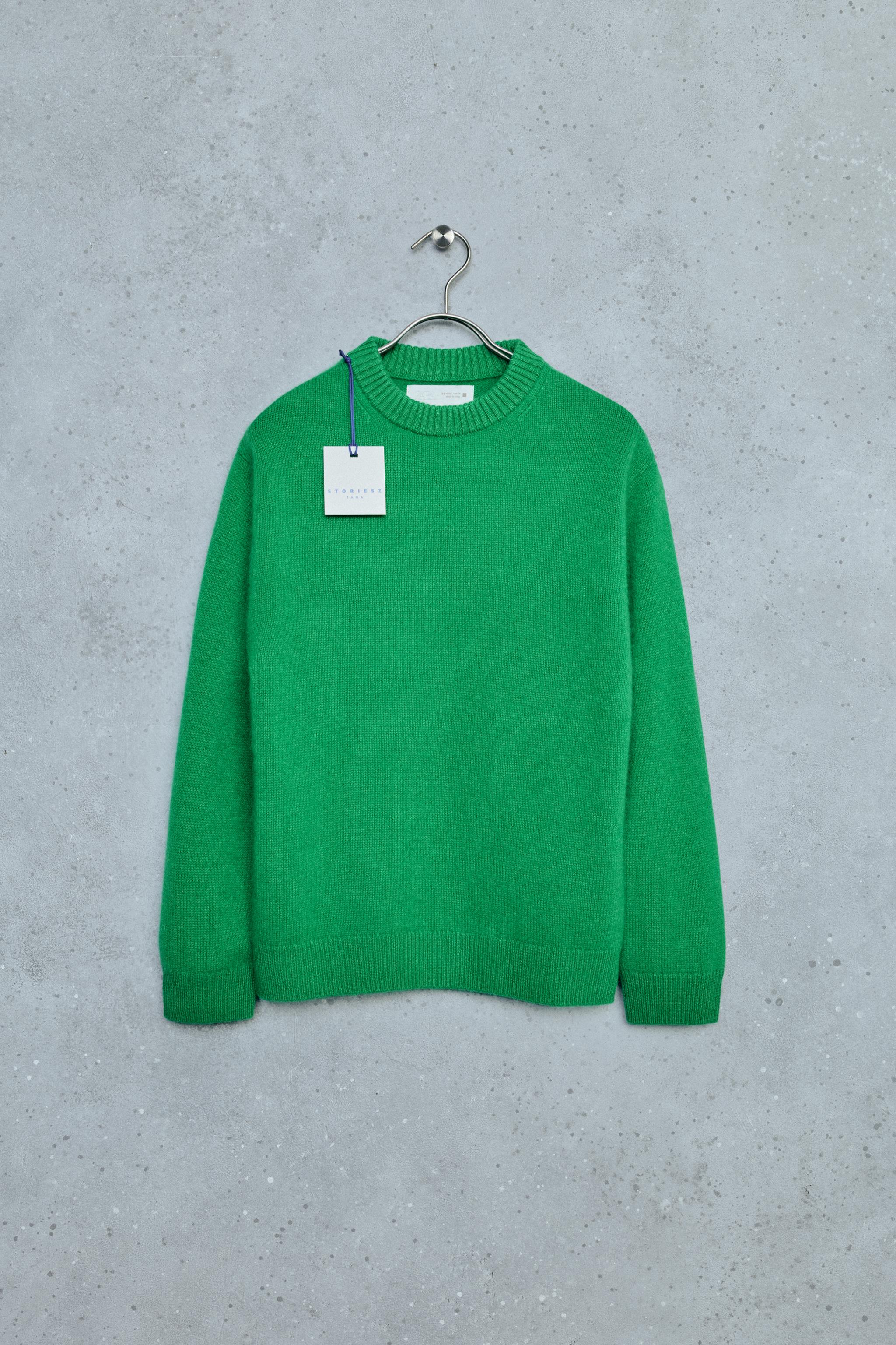 STORIESZ - 100% CASHMERE KNIT JUMPER — Green