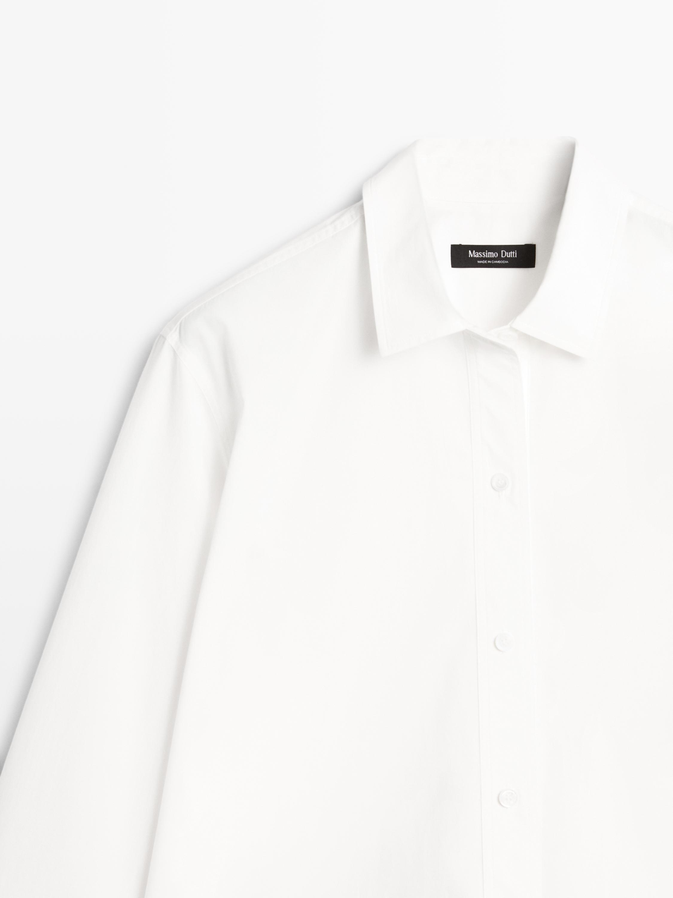 Chemise en popeline 100 % coton