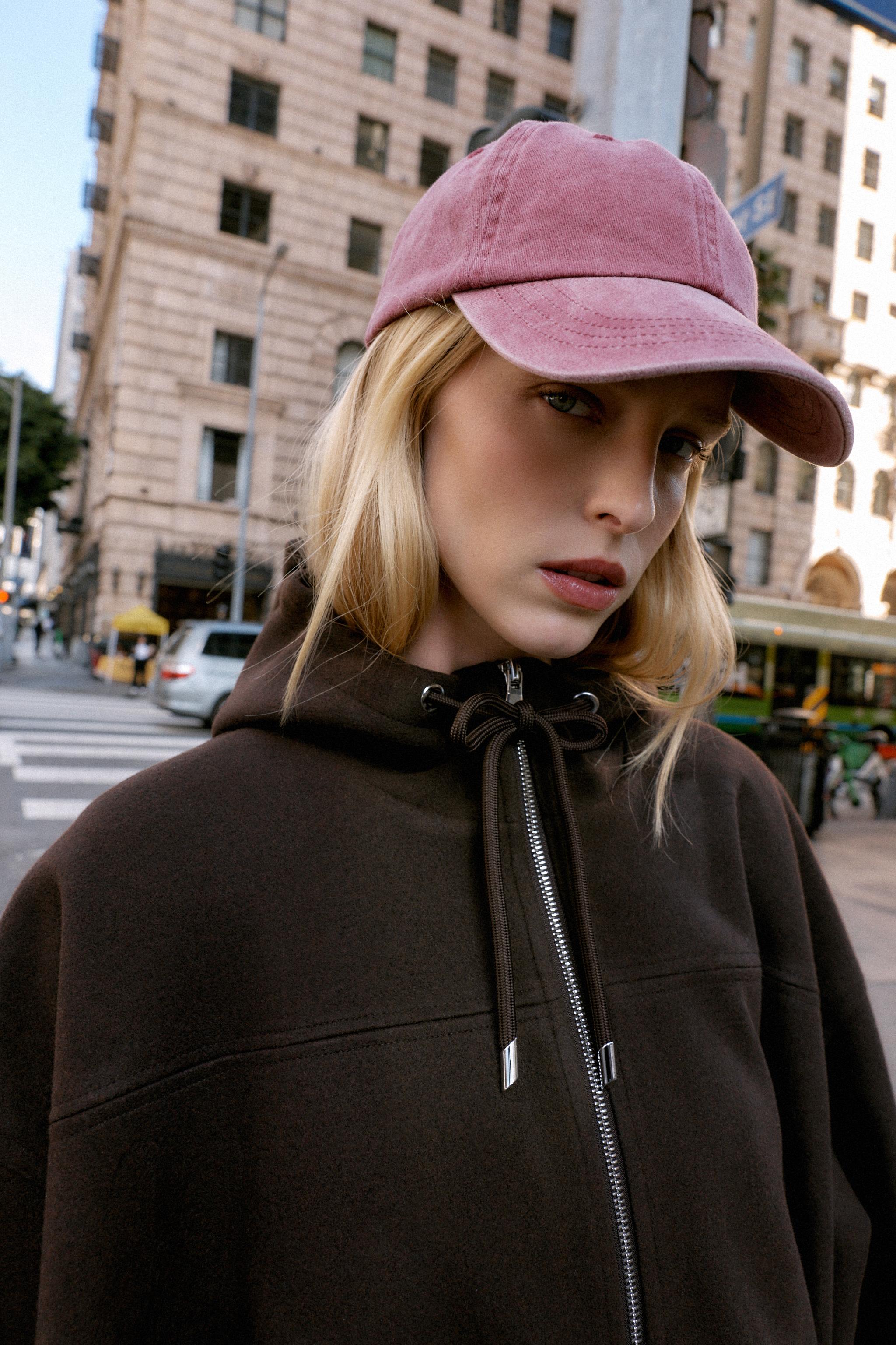 ソフトオーバーサイズフーデッドボンバージャケット - ブラウン | ZARA 