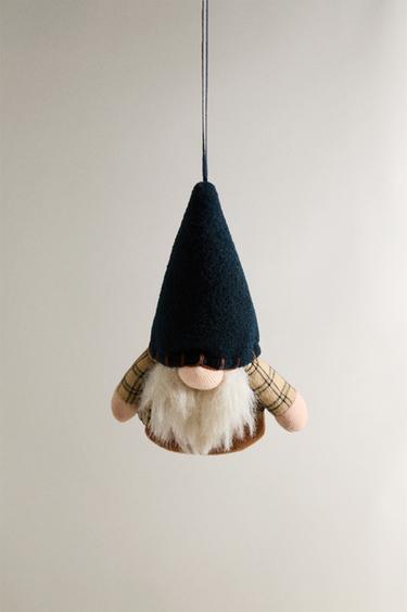 BEARDED GNOME CHRISTMAS TREE DECORATION - Blue by Zara - Image 1